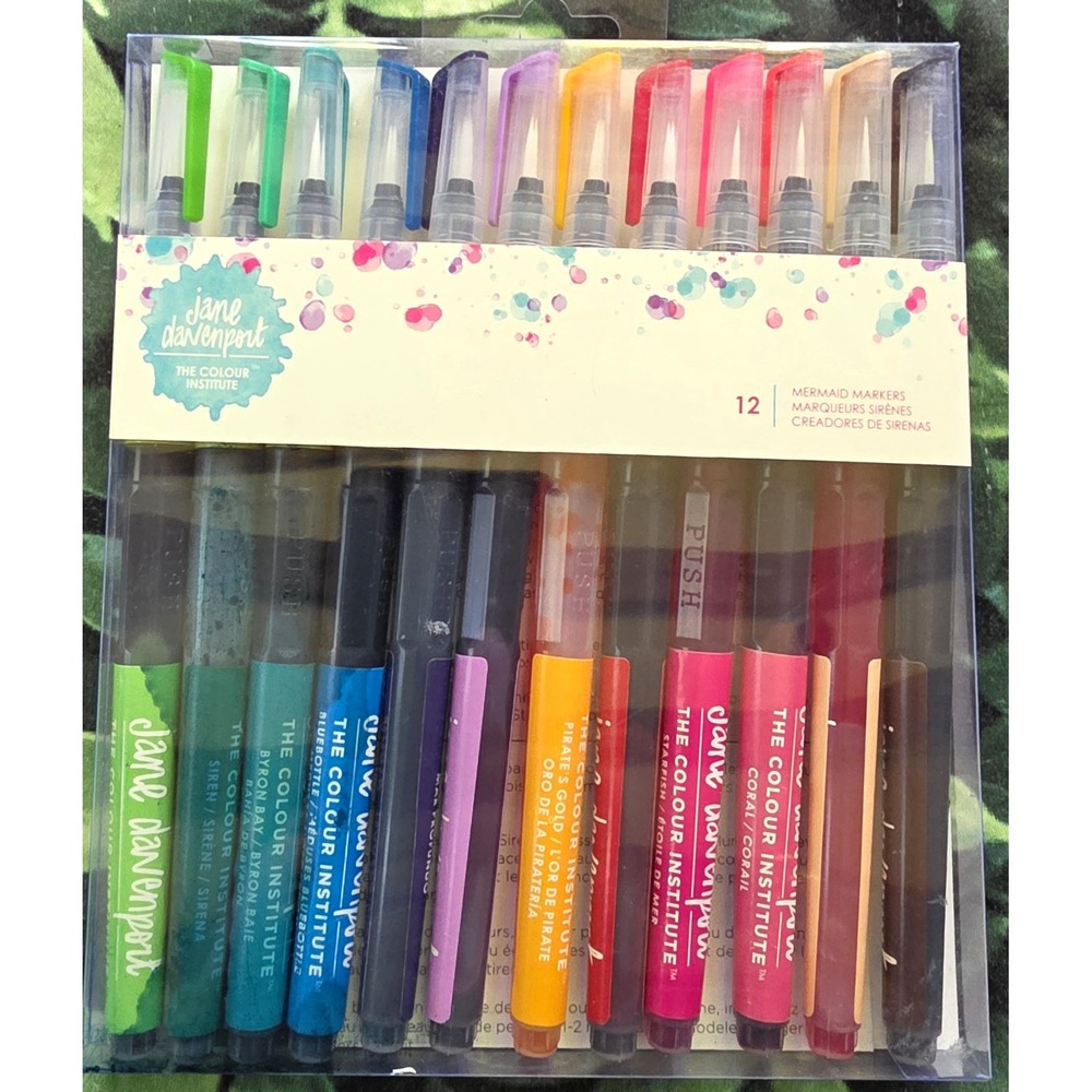 PLEASE READ - Jane Davenport Mermaid Markers 11 Color Set (1 DRIED) Art Journal